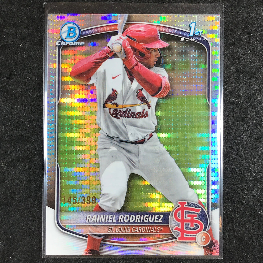 2025 Bowman Chrome RAINIEL RODRIGUEZ Prospect 1st Bowman Pulsar 145/399 #200