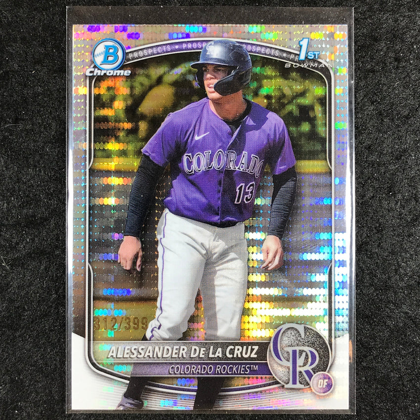 2025 Bowman Chrome ALESSANDER DE LA CRUZ Prospect 1st Bowman Pulsar 312/399 #219