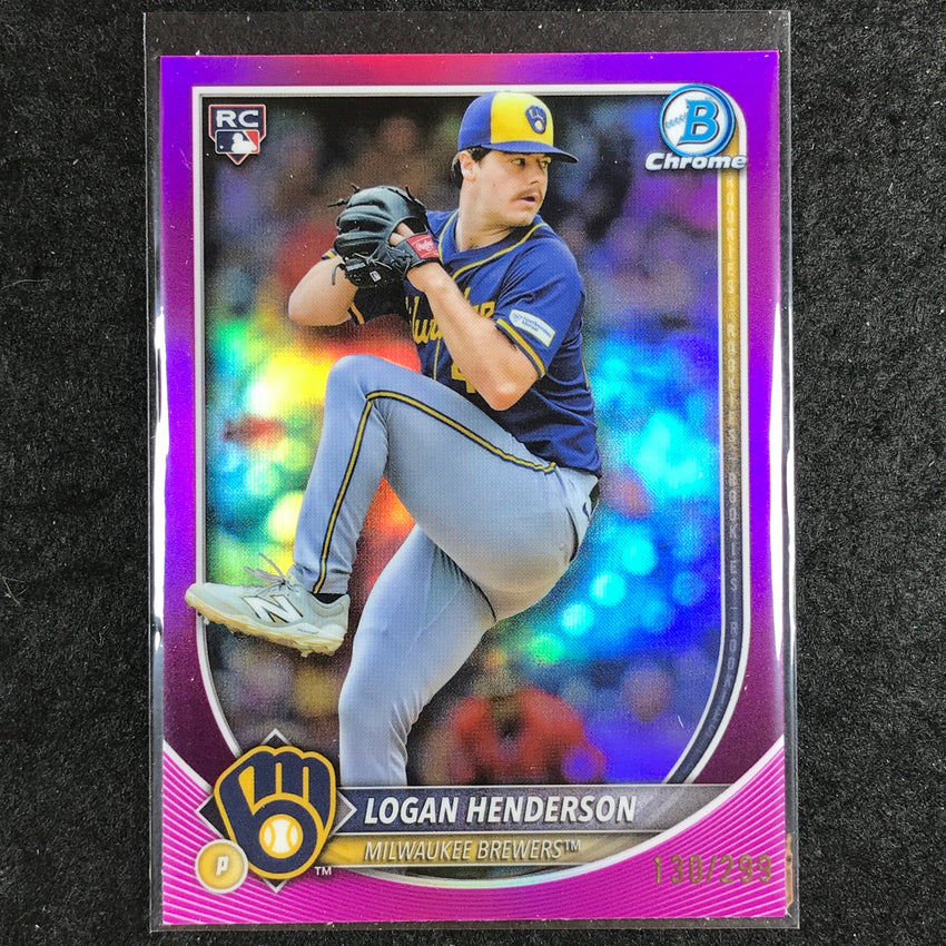 2025 Bowman Chrome LOGAN HENDERSON Rookie Base Fuchsia 130/299 #92