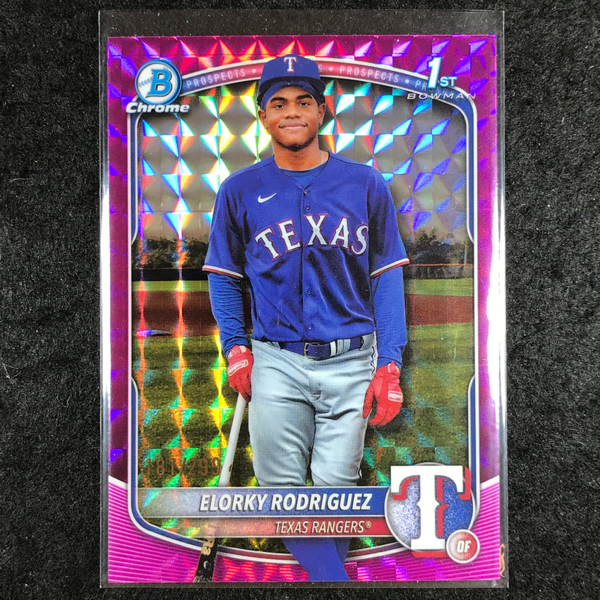 2025 Bowman Chrome ELORKY RODRIGUEZ Prospect Fuchsia Geometric 181/299 #186