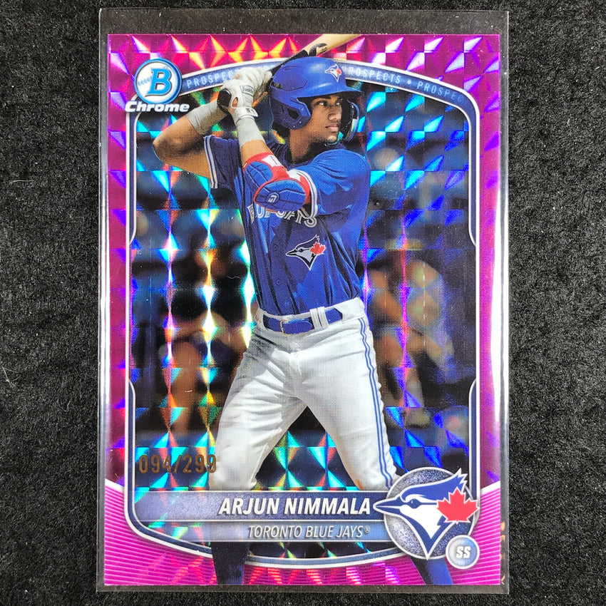 2025 Bowman Chrome ARJUN NIMMALA Prospect Fuchsia Geometric 94/299 #228