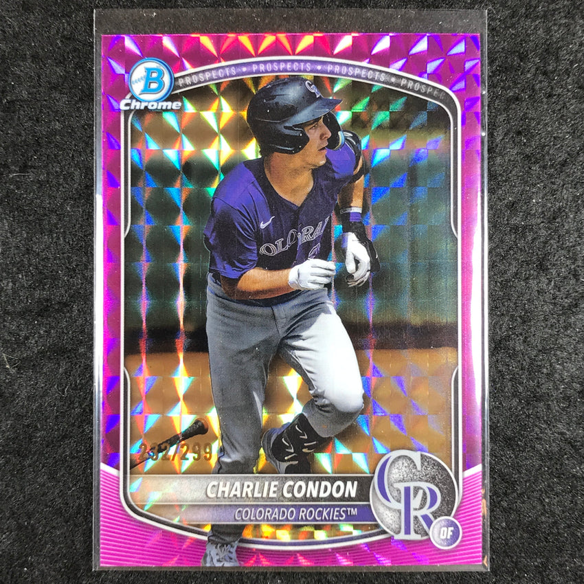2025 Bowman Chrome CHARLIE CONDON Prospect Fuchsia Geometric 232/299 #248