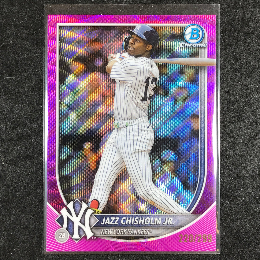 2025 Bowman Chrome JAZZ CHISHOLM JR. Base Fuchsia Wave 220/299 #34