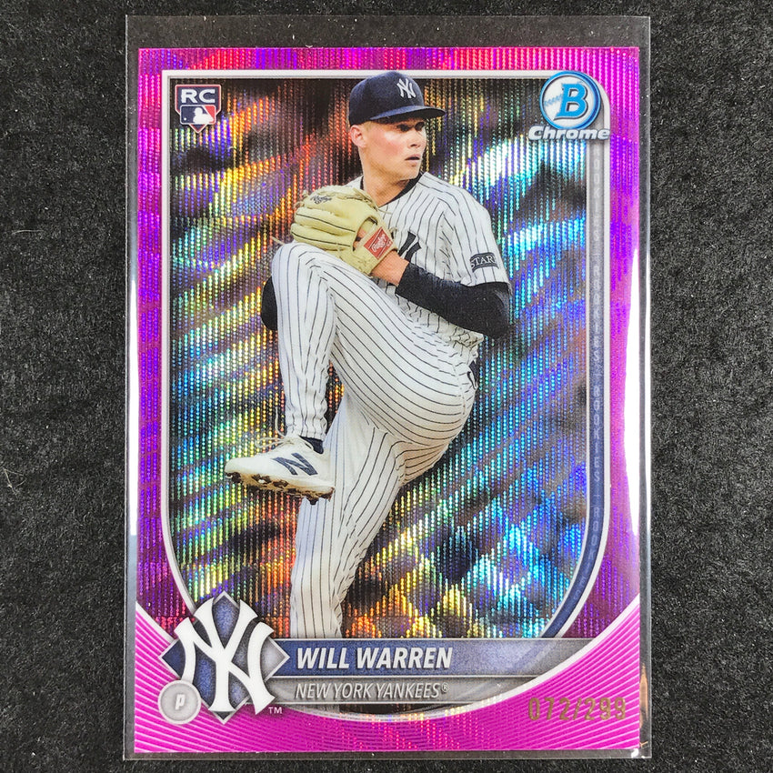 2025 Bowman Chrome WILL WARREN Rookie Base Fuchsia Wave 72/299 #79