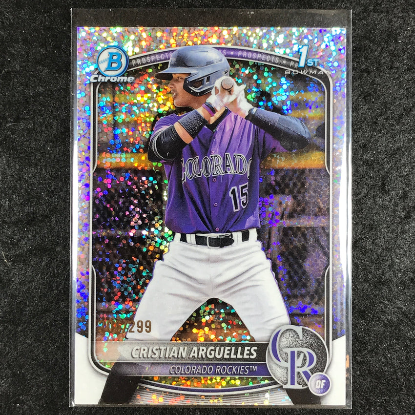 2025 Bowman Chrome CRISTIAN ARGUELLES Prospect 1st Bowman Speckle 206/299 #220