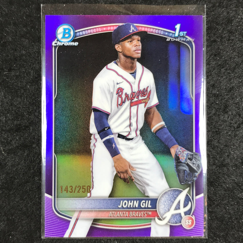 2025 Bowman Chrome JOHN GIL Prospect 1st Bowman Purple 143/250 #172
