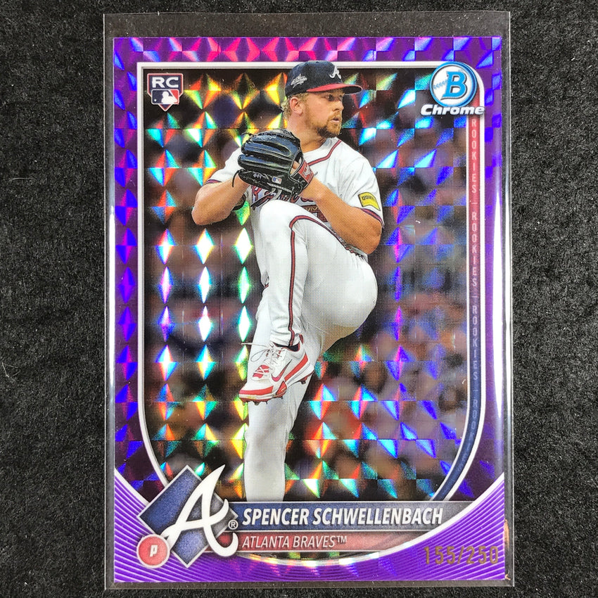 2025 Bowman Chrome SPENCER SCHWELLENBACH Rookie Purple Geometric 155/250 #84