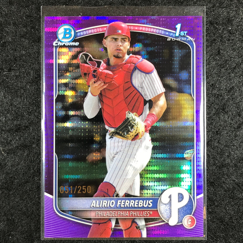 2025 Bowman Chrome ALIRIO FERREBUS Prospect 1st Bowman Purple Pulsar 51/250 #198