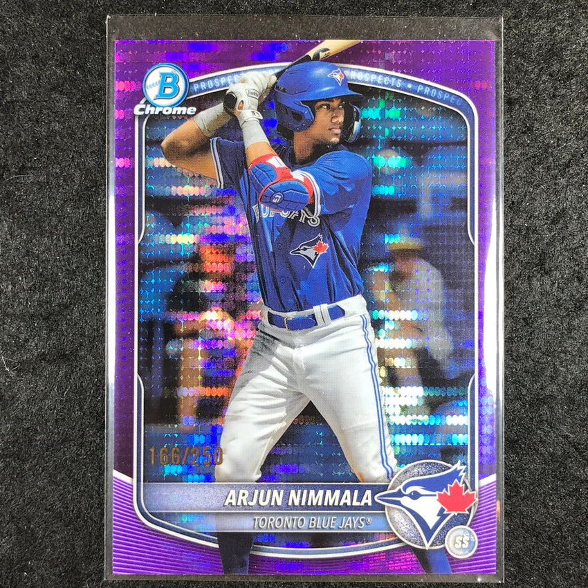 2025 Bowman Chrome ARJUN NIMMALA Prospect Purple Pulsar 166/250 #228
