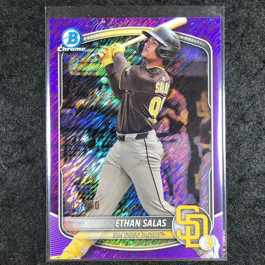 2025 Bowman Chrome ETHAN SALAS Prospect Purple Shimmer 2/250 #169