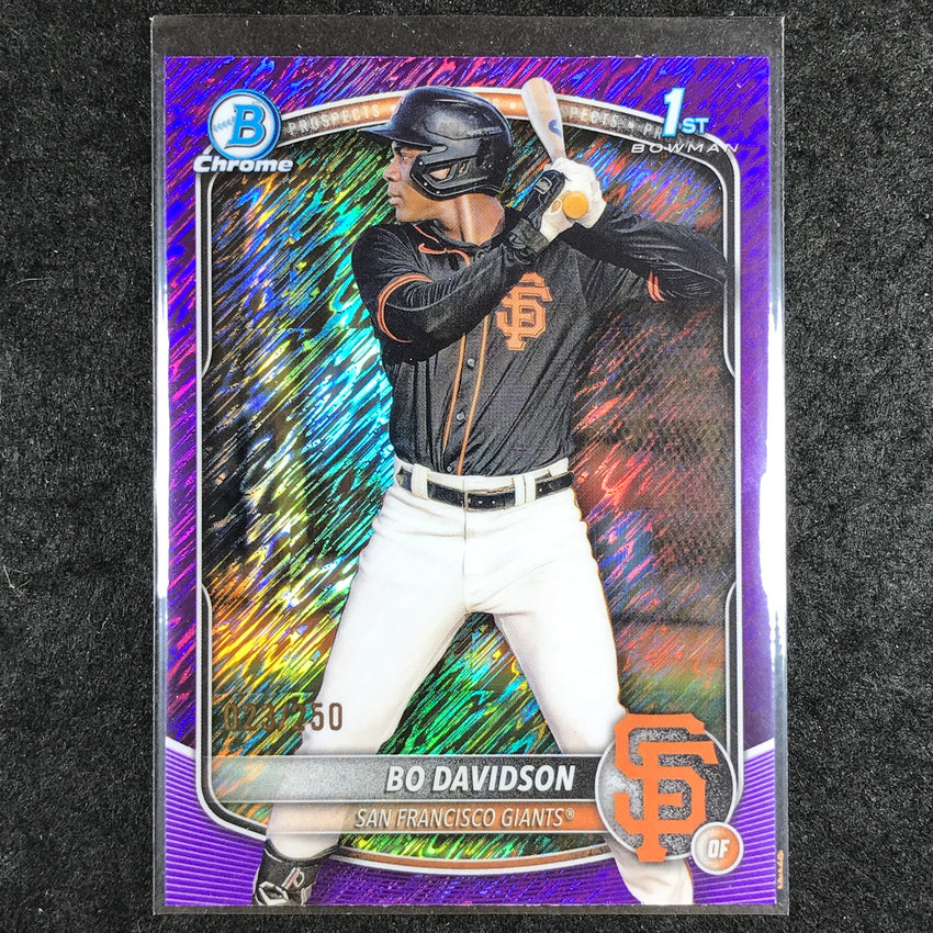2025 Bowman Chrome BO DAVIDSON Prospect 1st Bowman Purple Shimmer 23/250 #206