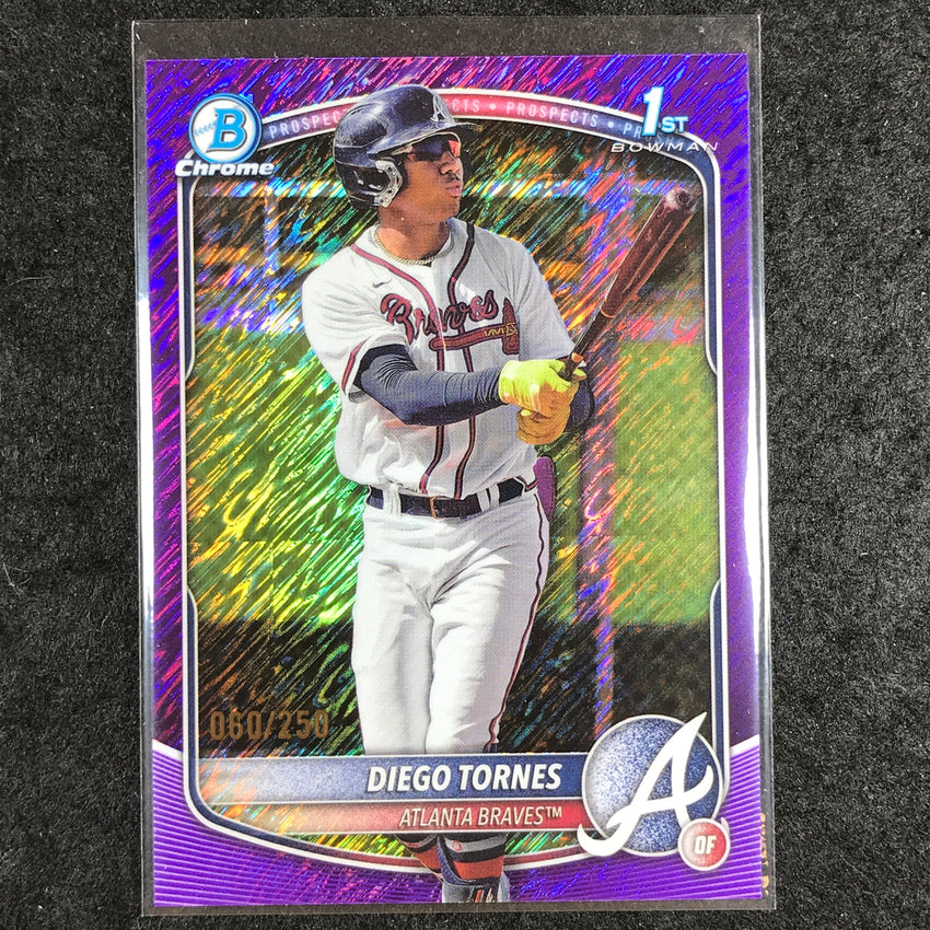 2025 Bowman Chrome DIEGO TORNES Prospect 1st Bowman Purple Shimmer 60/250 #214