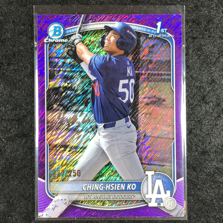 2025 Bowman Chrome CHING-HSIEN KO Prospect 1st Bowman Purple Shimmer 227/250