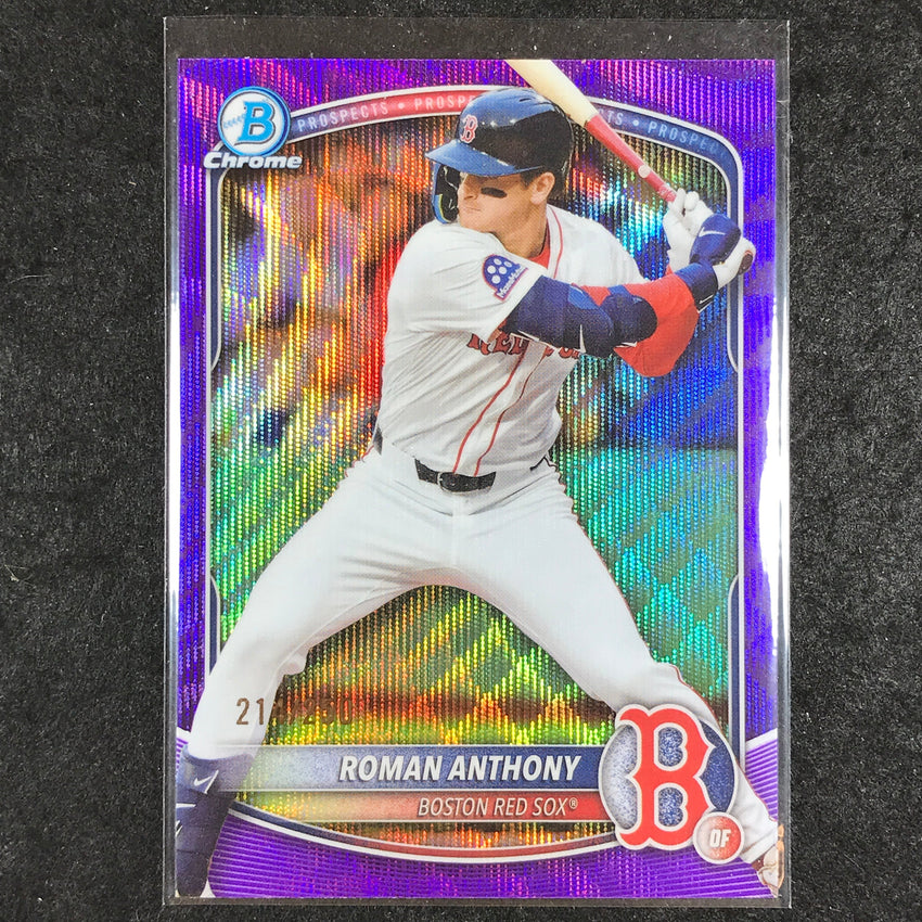 2025 Bowman Chrome ROMAN ANTHONY Prospect Purple Wave 214/250 #167