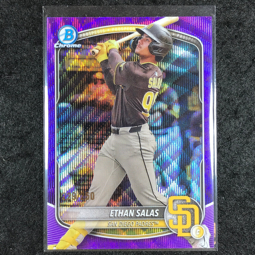 2025 Bowman Chrome ETHAN SALAS Prospect Purple Wave 229/250 #169