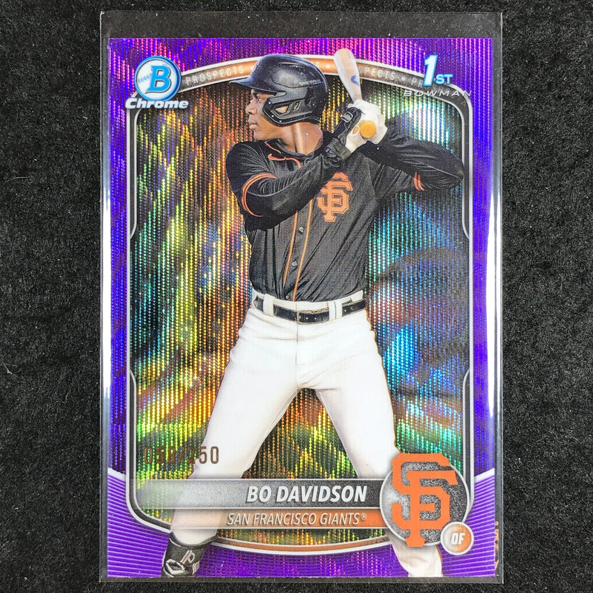 2025 Bowman Chrome BO DAVIDSON Prospect 1st Bowman Purple Wave 58/250 #206