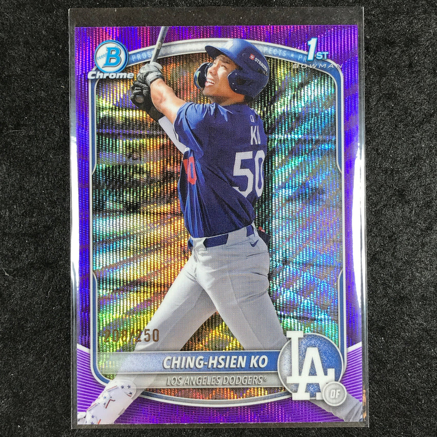 2025 Bowman Chrome CHING-HSIEN KO Prospect 1st Bowman Purple Wave 208/250 #224
