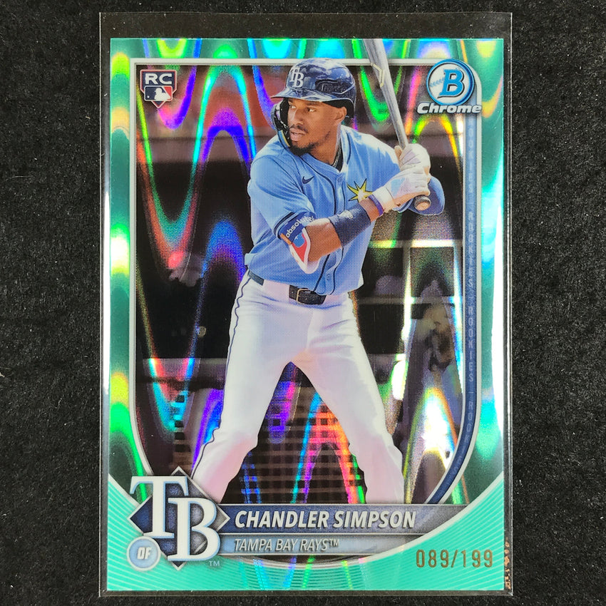 2025 Bowman Chrome CHANDLER SIMPSON Rookie Base Aqua Raywave 89/199 #18