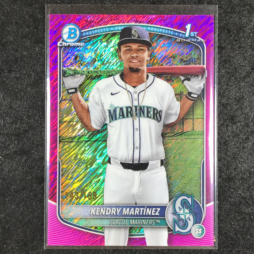 2025 Bowman Chrome KENDRY MARTINEZ Prospect 1st Bowman Fuchsia Shimmer 143/199
