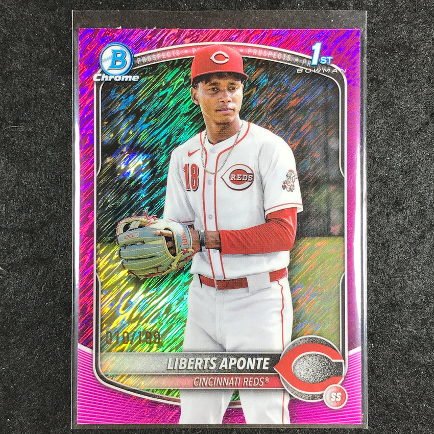 2025 Bowman Chrome LIBERTS APONTE Prospect 1st Bowman Fuchsia Shimmer 10/199