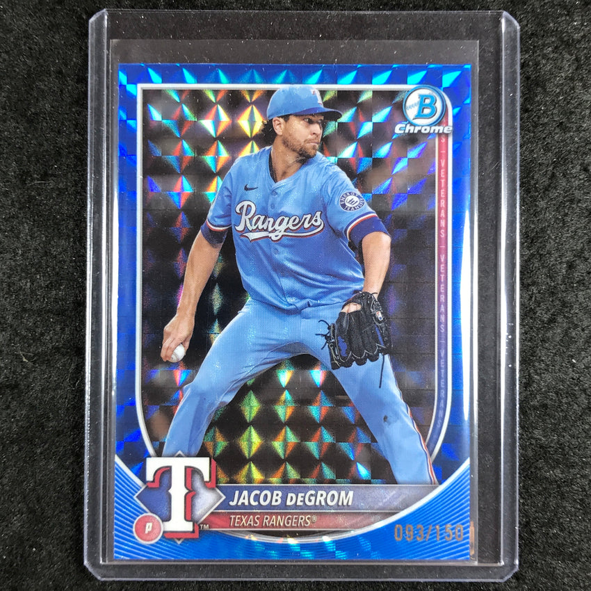 2025 Bowman Chrome JACOB DEGROM Base Blue Geometric 93/150 #47