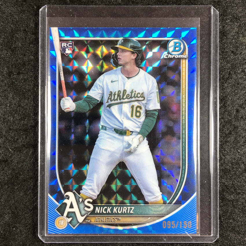 2025 Bowman Chrome NICK KURTZ Rookie Base Blue Geometric 95/150 #93