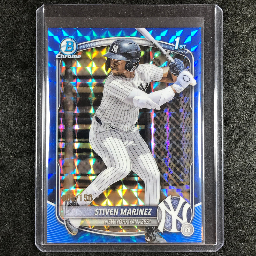 2025 Bowman Chrome STIVEN MARINEZ Prospect 1st Bowman Blue Geometric 6/150 #189