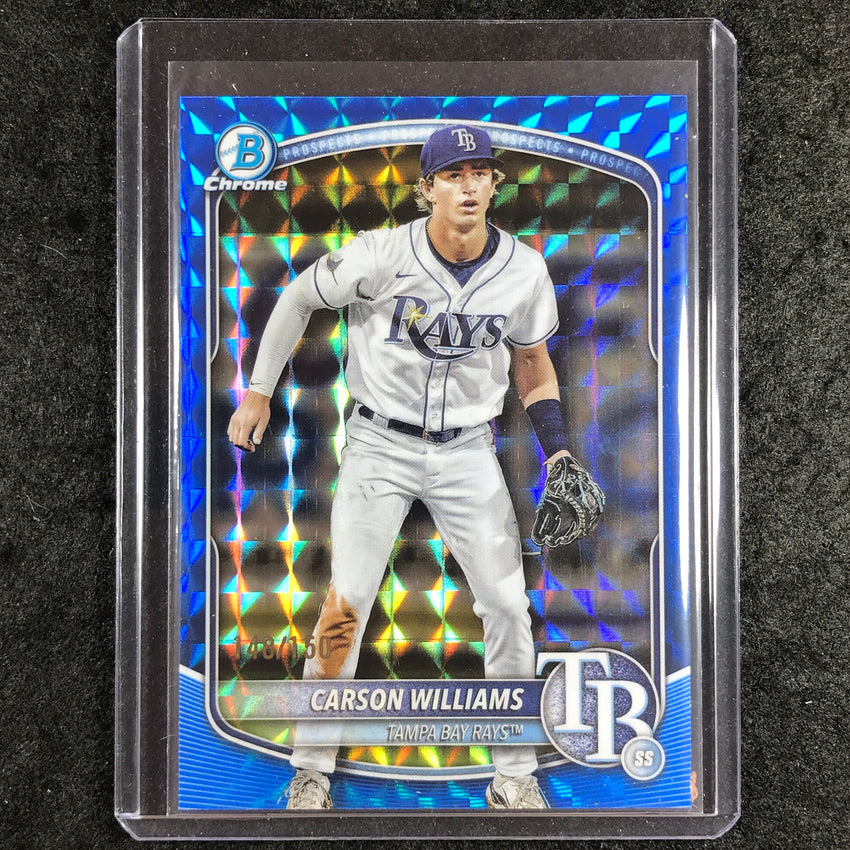 2025 Bowman Chrome CARSON WILLIAMS Prospect Blue Geometric 148/150 #234
