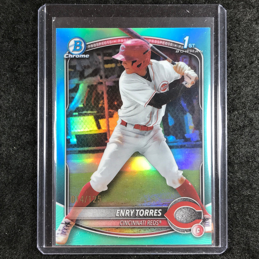 2025 Bowman Chrome ENRY TORRES Prospect 1st Bowman Aqua 14/125 #168