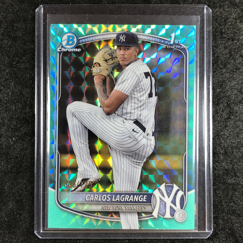 2025 Bowman Chrome CARLOS LAGRANGE Prospect 1st Bowman Aqua Geometric 36/125