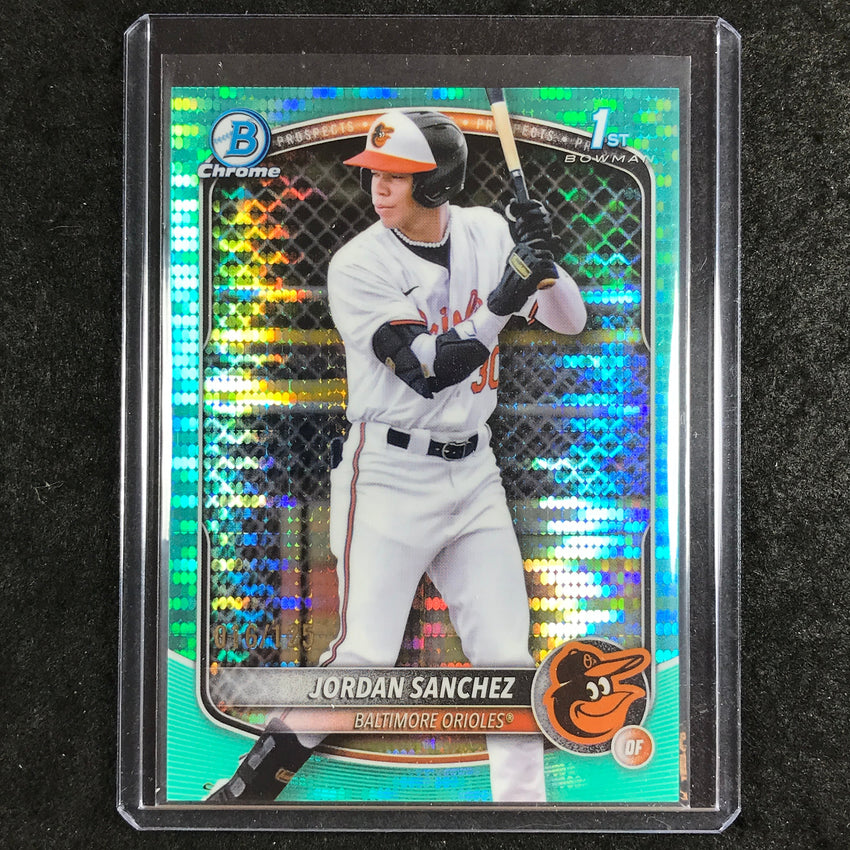 2025 Bowman Chrome JORDAN SANCHEZ Prospect 1st Bowman Aqua Pulsar 16/125 #208