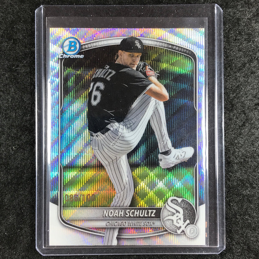 2025 Bowman Chrome NOAH SCHULTZ Prospect Wave Refractor 86/100 #177