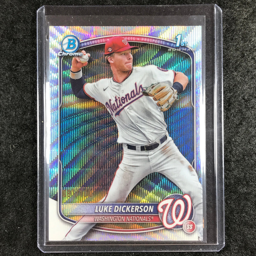 2025 Bowman Chrome LUKE DICKERSON Prospect Wave Refractor 91/100 #218