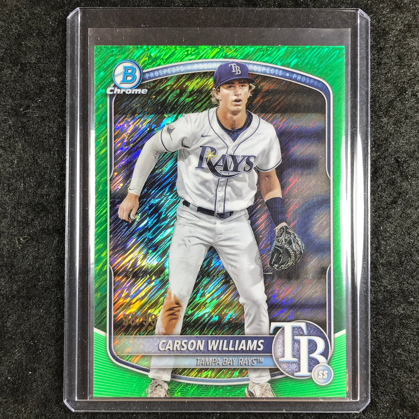 2025 Bowman Chrome CARSON WILLIAMS Prospect Green Shimmer 98/99 #234