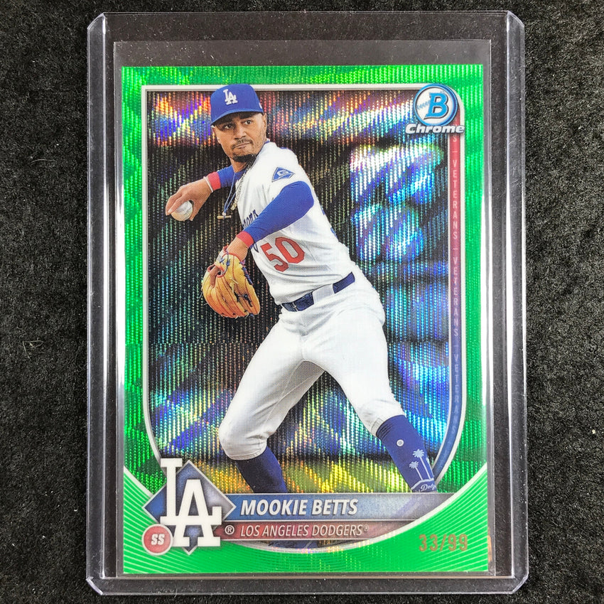 2025 Bowman Chrome MOOKIE BETTS Base Green Wave 33/99 #26