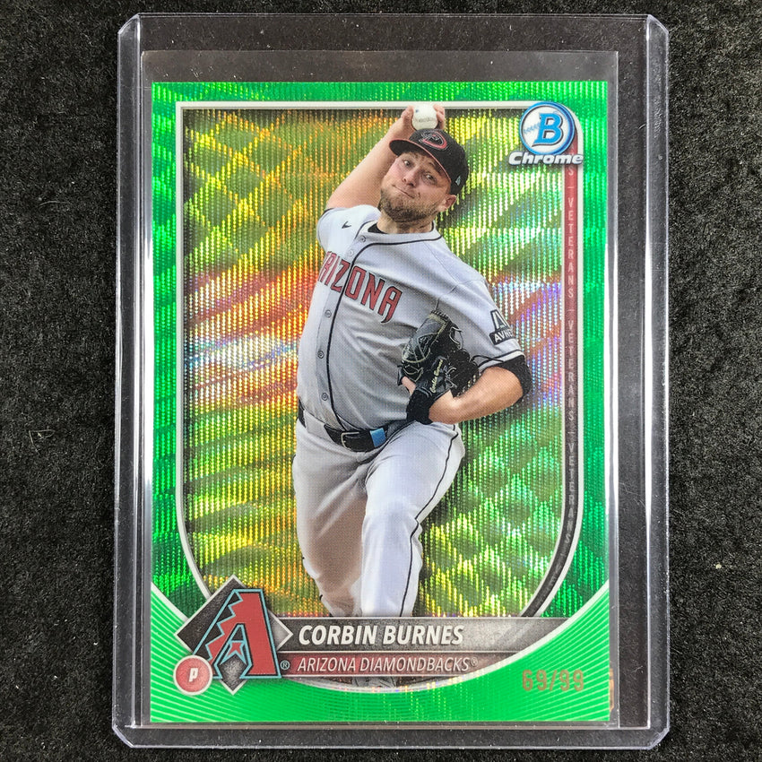2025 Bowman Chrome CORBIN BURNES Base Green Wave 69/99 #94