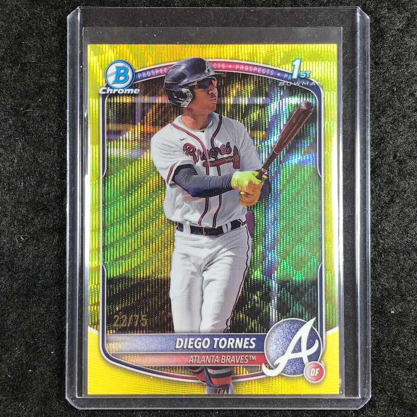 2025 Bowman Chrome DIEGO TORNES Prospect 1st Bowman Yellow Wave 22/75 #214