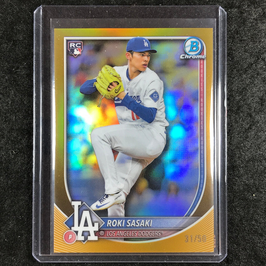 2025 Bowman Chrome ROKI SASAKI Rookie Base Gold 31/50 #12