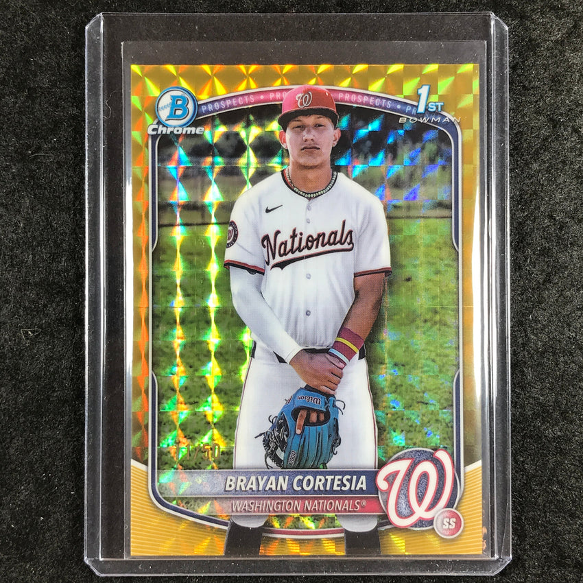2025 Bowman Chrome BRAYAN CORTESIA Prospect 1st Bowman Gold Geometric 11/50 #211