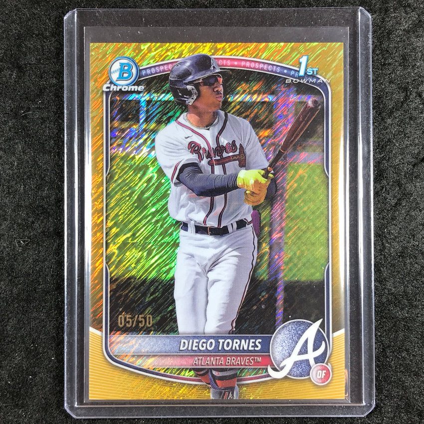 2025 Bowman Chrome DIEGO TORNES Prospect 1st Bowman Gold Shimmer 5/50 #214