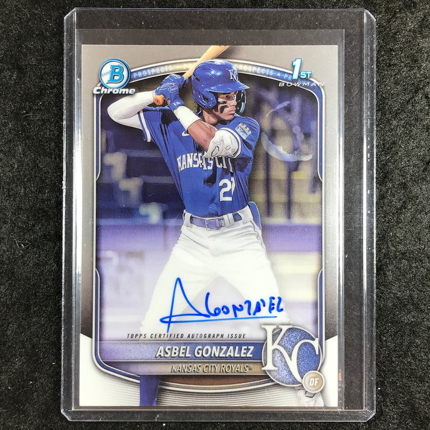 2025 Bowman Chrome ASBEL GONZALEZ Prospects 1st Bowman Auto Base #AG