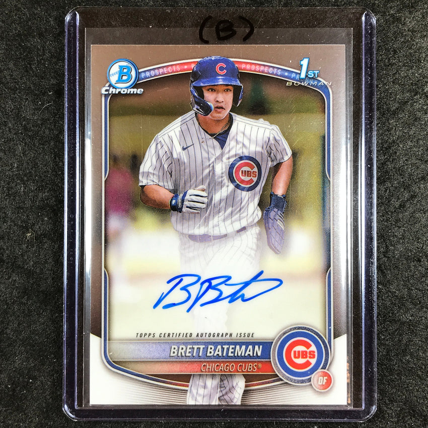 2025 Bowman Chrome BRETT BATEMAN Prospects 1st Bowman Auto Base #BBA (B)