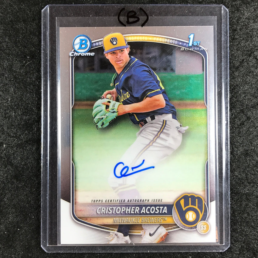 2025 Bowman Chrome CRISTOPHER ACOSTA Prospects 1st Bowman Auto Base #CAC (B)