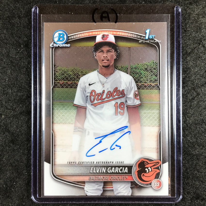 2025 Bowman Chrome ELVIN GARCIA Prospects 1st Bowman Auto Base #EG (A)