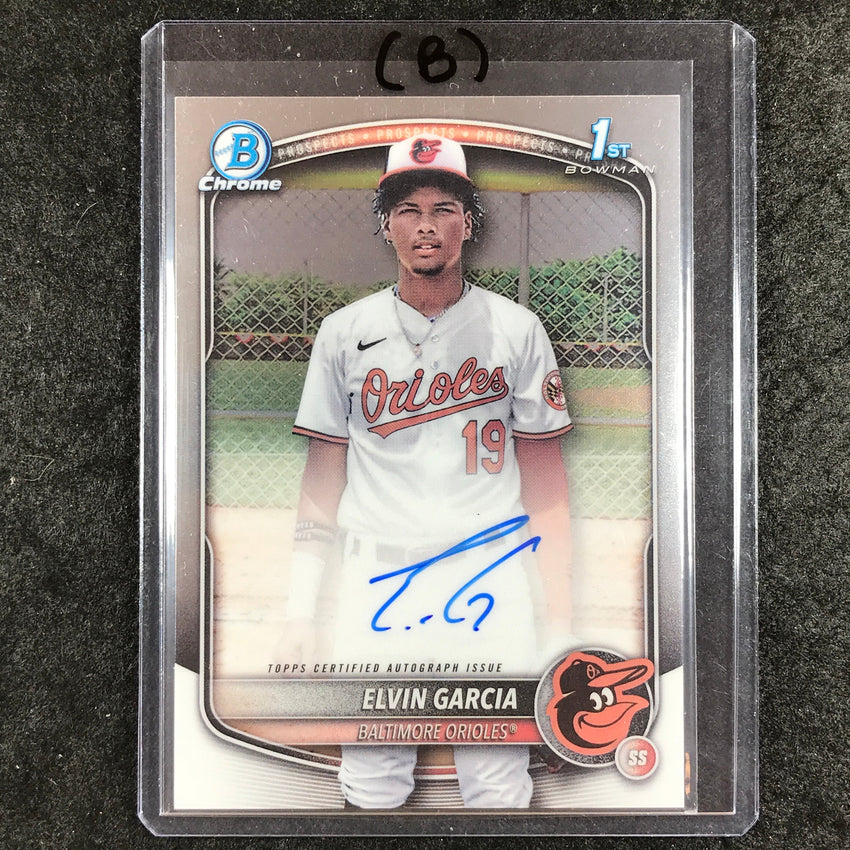 2025 Bowman Chrome ELVIN GARCIA Prospects 1st Bowman Auto Base #EG (B)