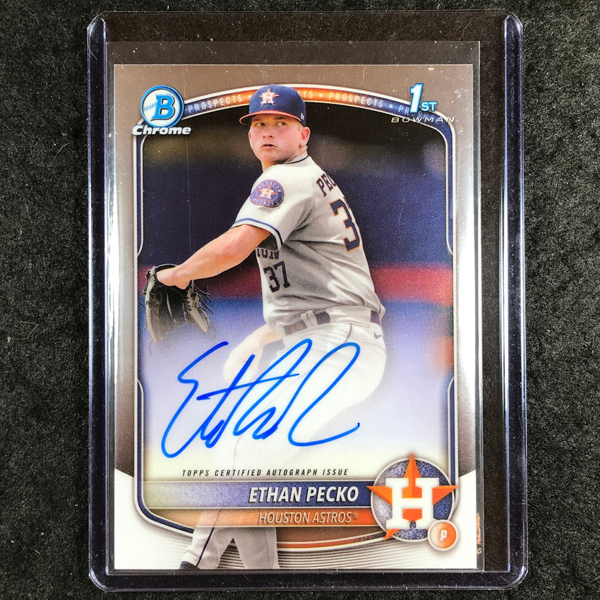 2025 Bowman Chrome ETHAN PECKO Prospects 1st Bowman Auto Base #EPE