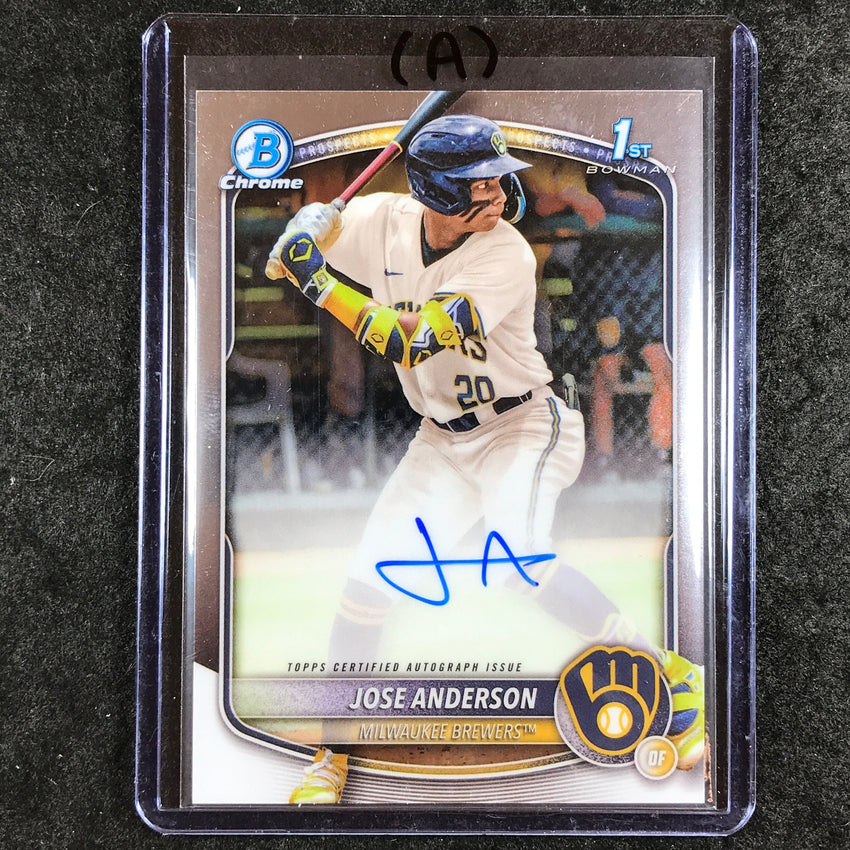 2025 Bowman Chrome JOSE ANDERSON Prospects 1st Bowman Auto Base #JA (A)