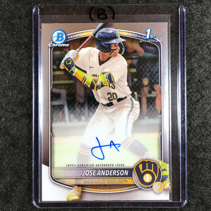 2025 Bowman Chrome JOSE ANDERSON Prospects 1st Bowman Auto Base #JA (B)