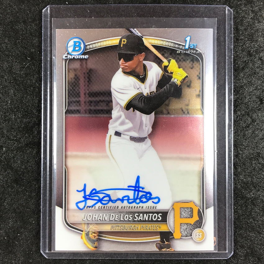 2025 Bowman Chrome JOHAN DE LOS SANTOS Prospects 1st Bowman Auto Base #JDLS