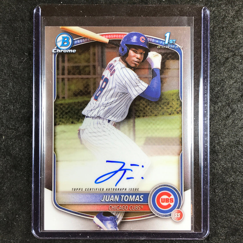2025 Bowman Chrome JUAN TOMAS Prospects 1st Bowman Auto Base #JT